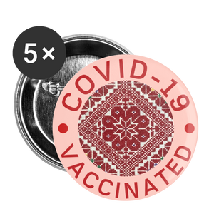 TAZTEEZ VACCINATED BUTTON (5-PACK) - white