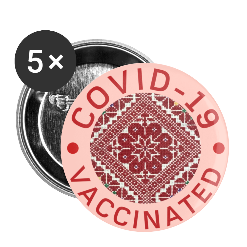 TAZTEEZ VACCINATED BUTTON (5-PACK) - white