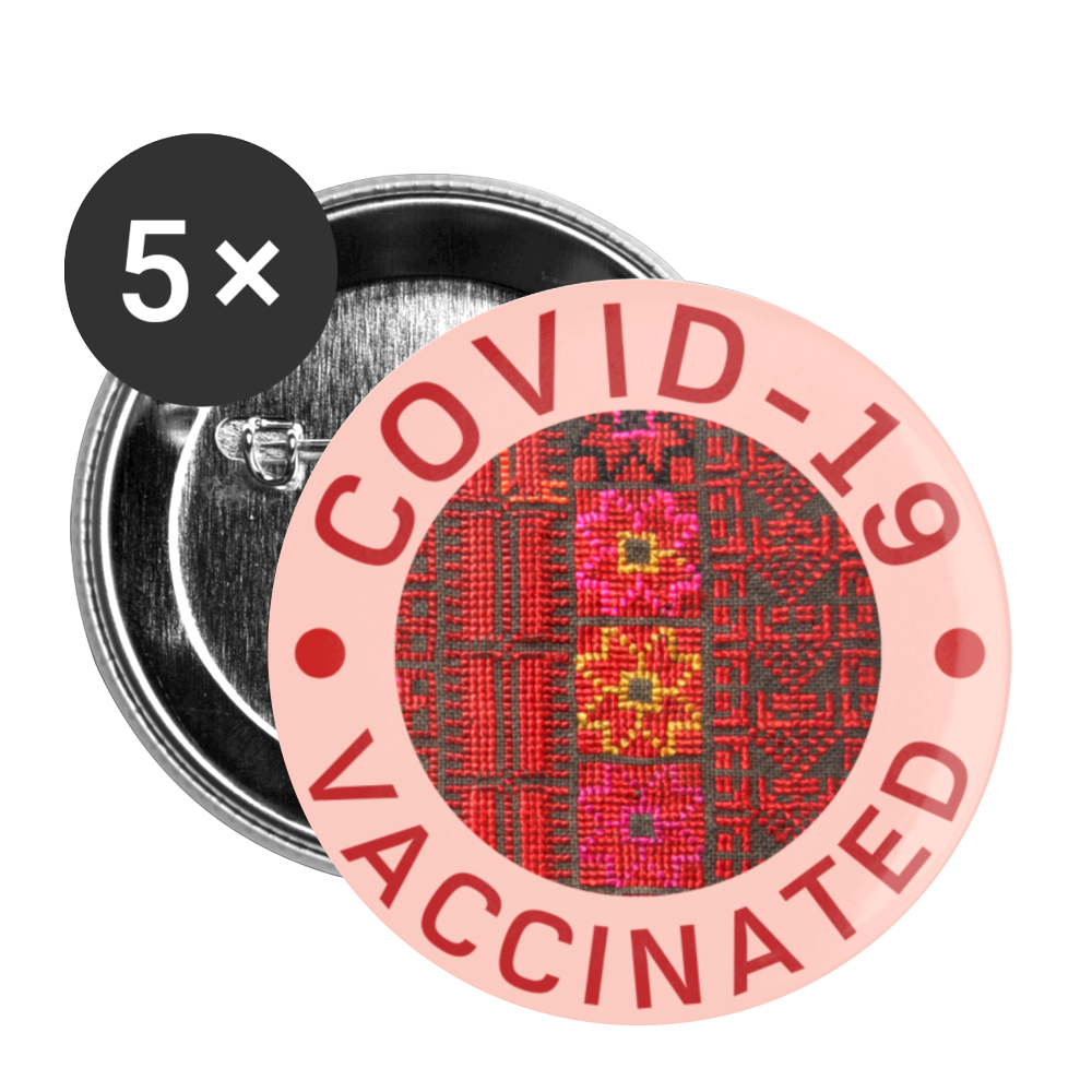 TAZTEEZ VACCINATED BUTTON (5-PACK) - white