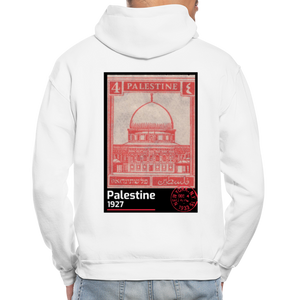 PALESTINE STAMP UNISEX HOODIE - white