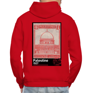 PALESTINE STAMP UNISEX HOODIE - red