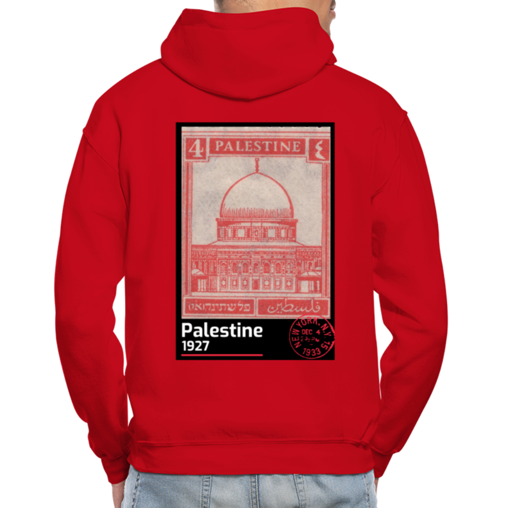 PALESTINE STAMP UNISEX HOODIE - red