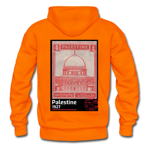 PALESTINE STAMP UNISEX HOODIE - orange