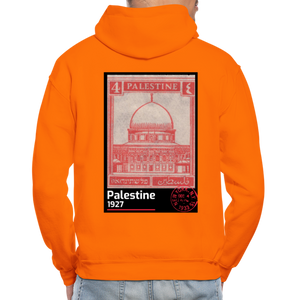 PALESTINE STAMP UNISEX HOODIE - orange