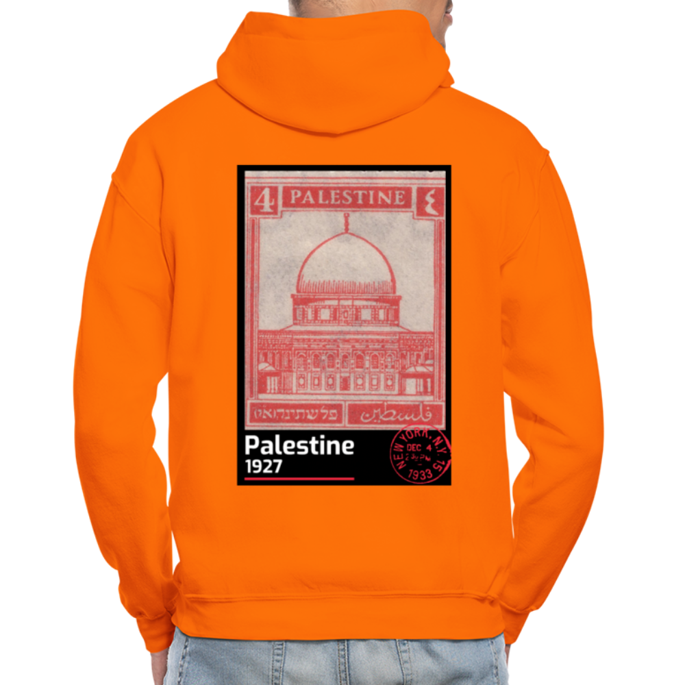 PALESTINE STAMP UNISEX HOODIE - orange