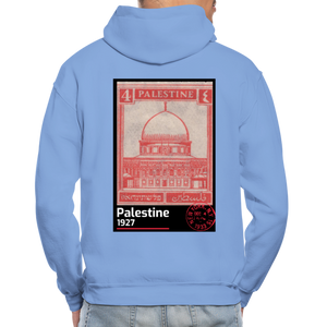 PALESTINE STAMP UNISEX HOODIE - carolina blue