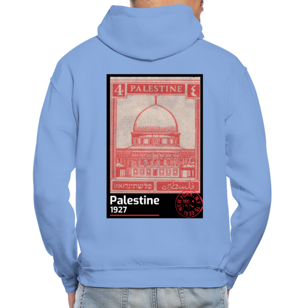 PALESTINE STAMP UNISEX HOODIE - carolina blue