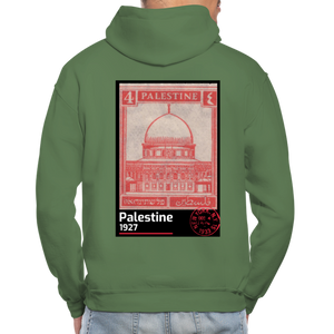 PALESTINE STAMP UNISEX HOODIE - military green