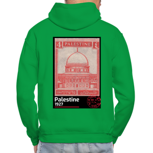 PALESTINE STAMP UNISEX HOODIE - kelly green