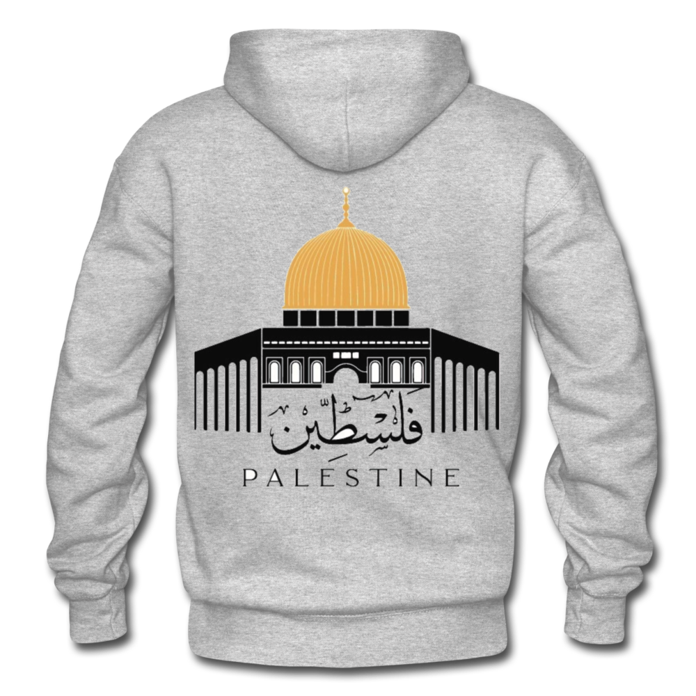 DOME OF THE ROCK UNISEX HOODIE - heather gray