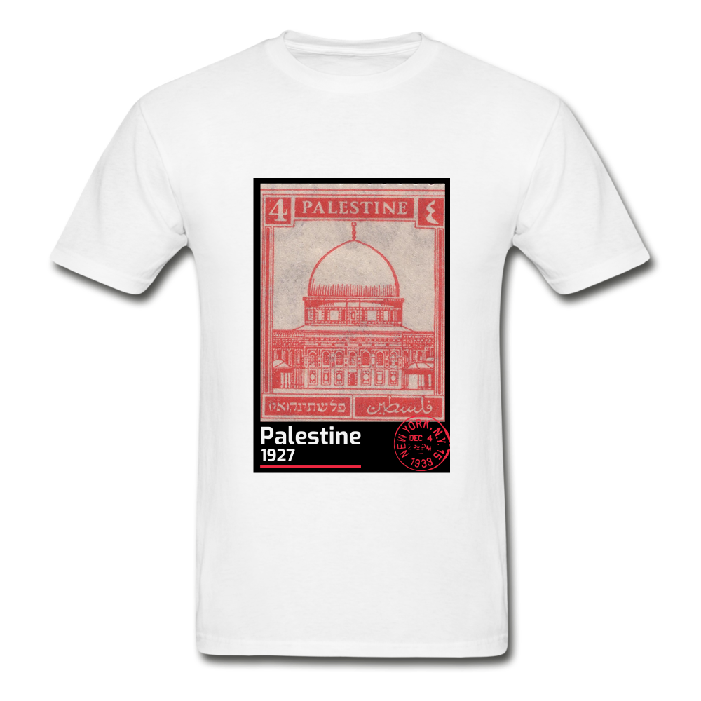 Palestine Stamp Unisex T-shirt - white