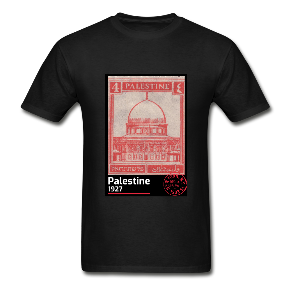 Palestine Stamp Unisex T-shirt - black