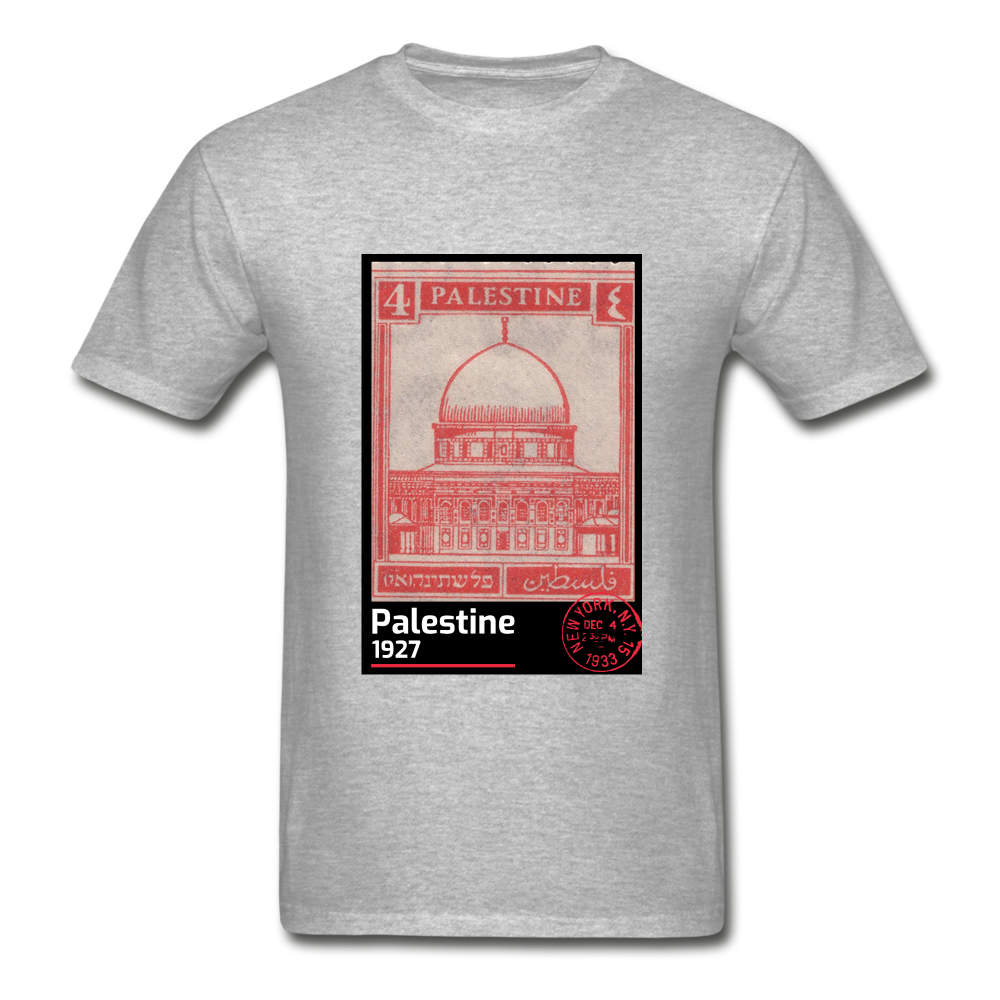 Palestine Stamp Unisex T-shirt - heather gray