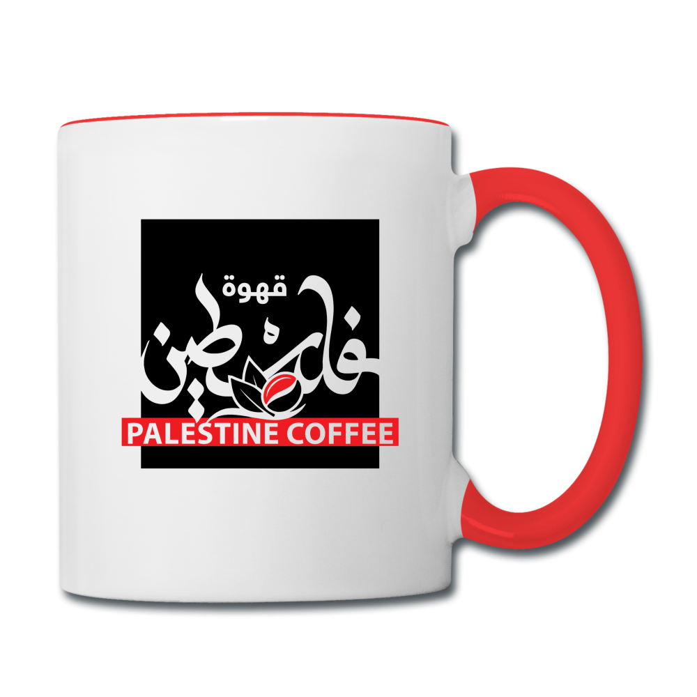 PALESTINE COFFEE MUG - white/red