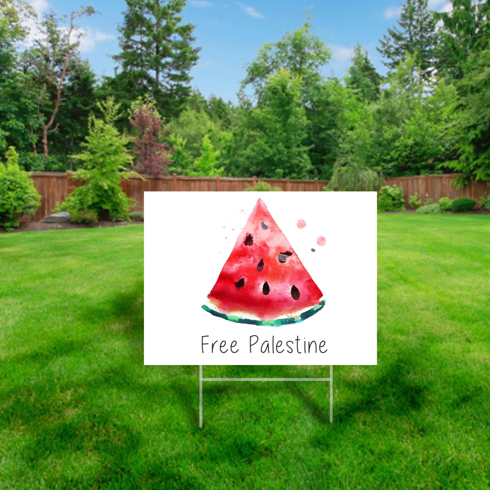 Free Palestine Yard sign