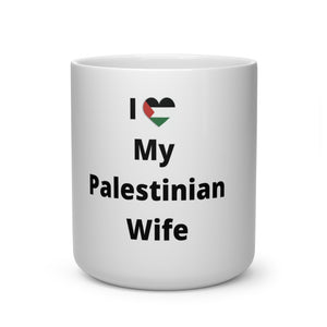 Limited Edition I love my Palestinian Wife Heart Shape Mug