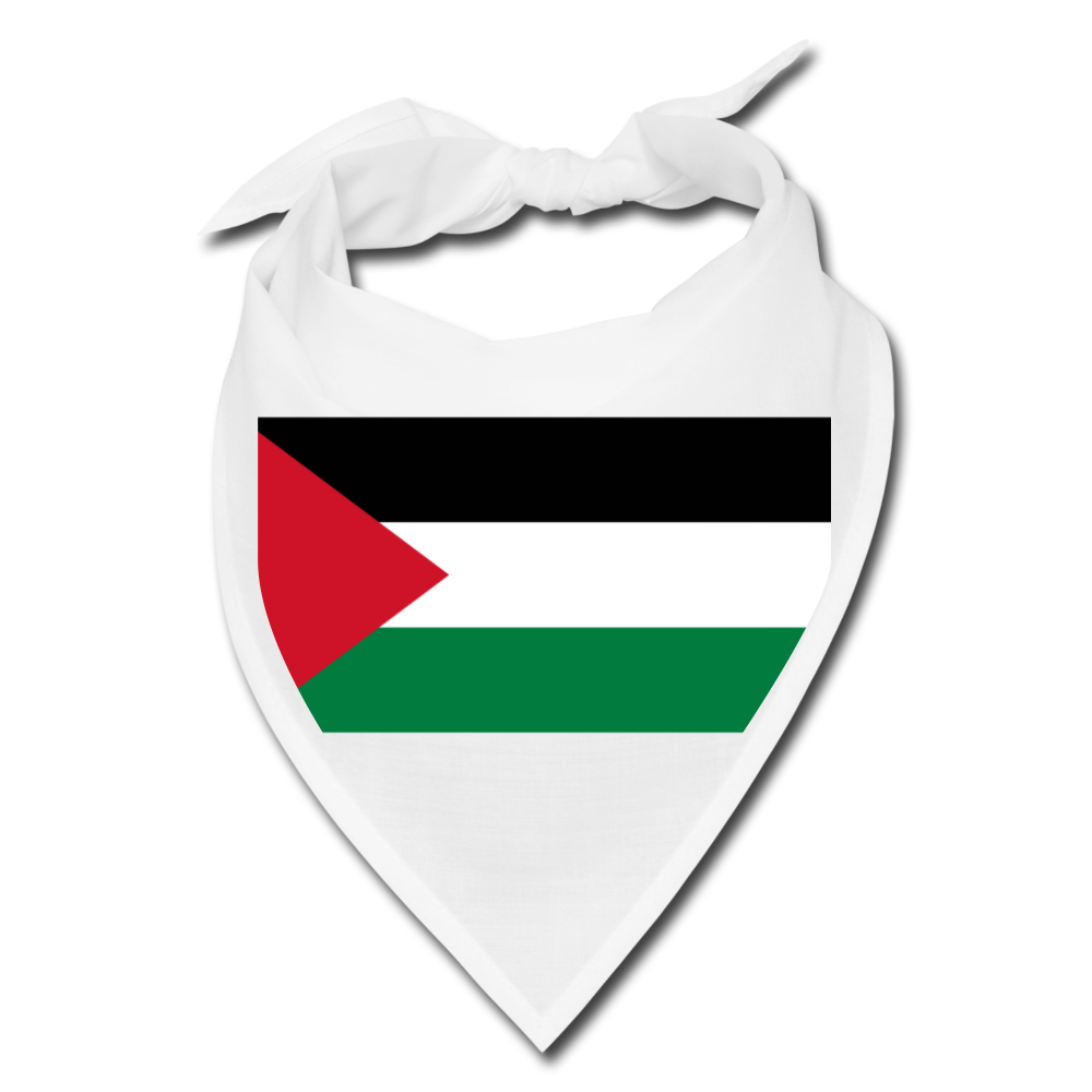 Palestine Flag Bandana - white