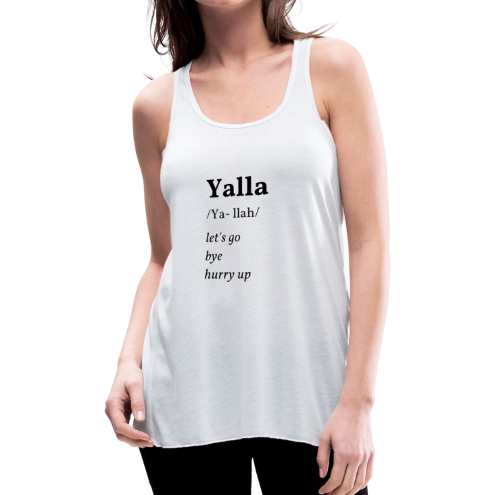 Yalla Women's Flowy Tank Top - white