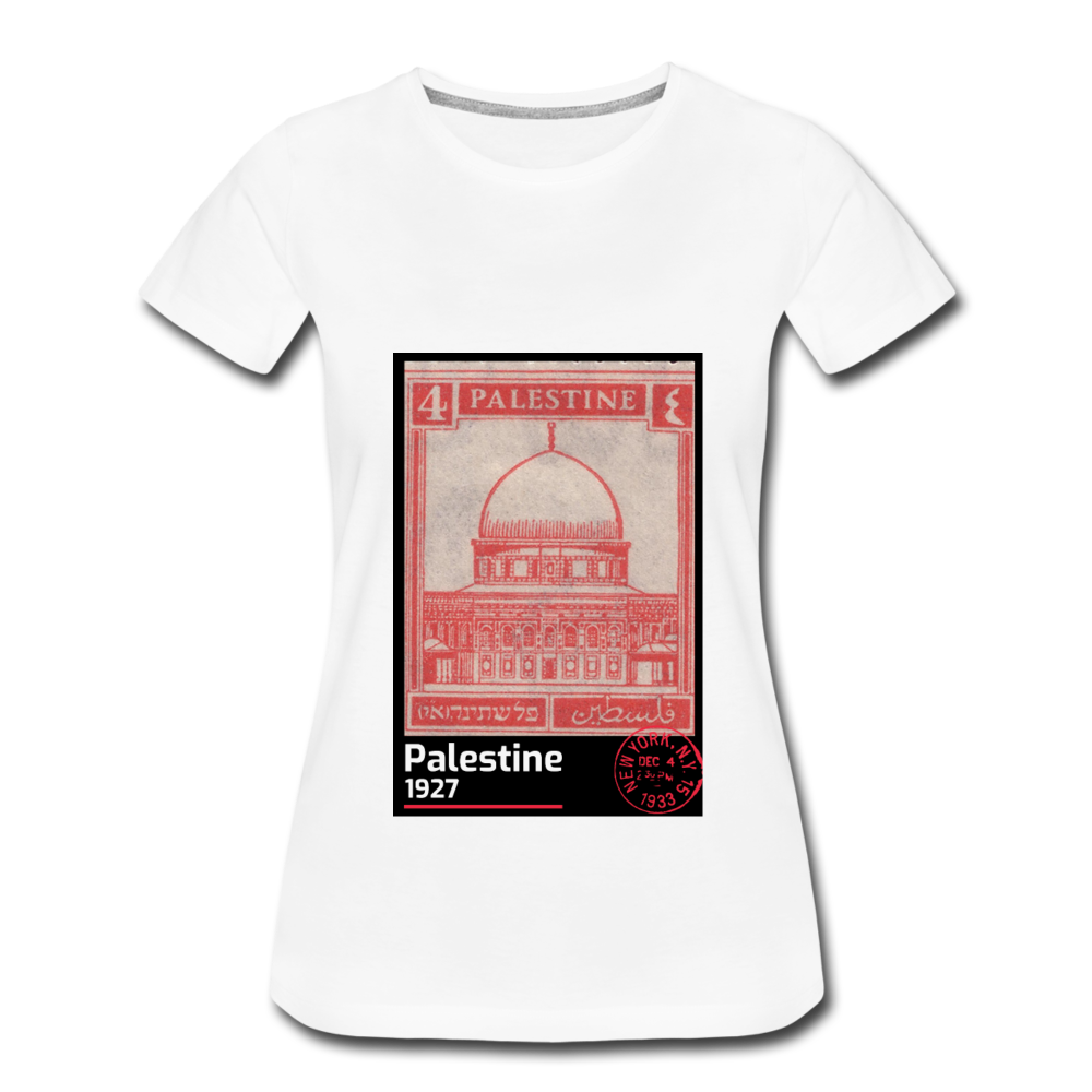 Palestine Stamp Women’s Premium T-Shirt - white