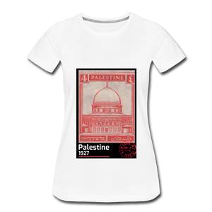 Palestine Stamp Women’s Premium T-Shirt - white