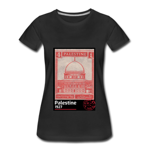 Palestine Stamp Women’s Premium T-Shirt - black